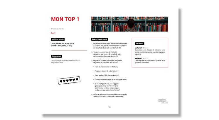 Guide d'activité : Mon top 1