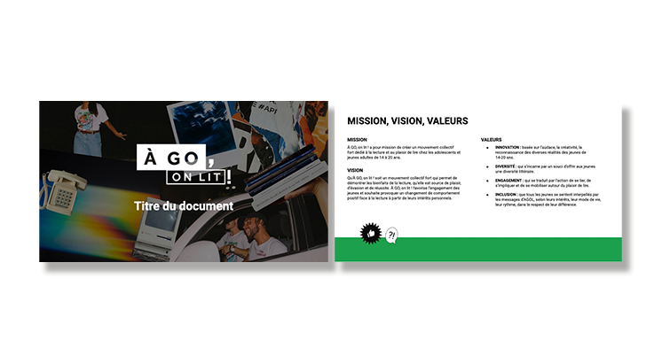 Gabarit du PowerPoint À GO, on lit! an 5